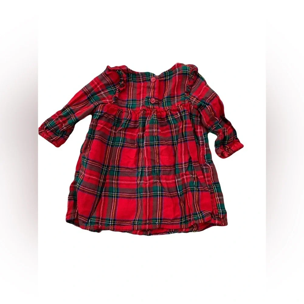 Old Navy Size 3-6 Months Holiday Plaid Ruffle Dress
